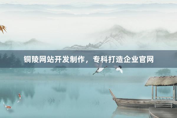 铜陵网站开发制作，专科打造企业官网
